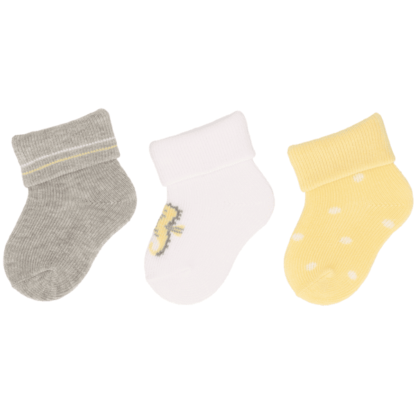 Sterntaler First socks confezione da 3 pezzi cavalluccio marino grigio chiaro melange 