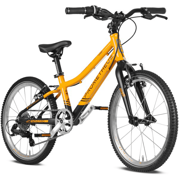 PROMETHEUS BICYCLES Rower dziecięcy PRO® 20 cali czarny matowy Orange SUNSET