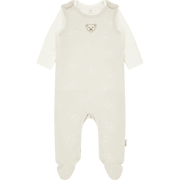 Steiff silver Romper set růžový