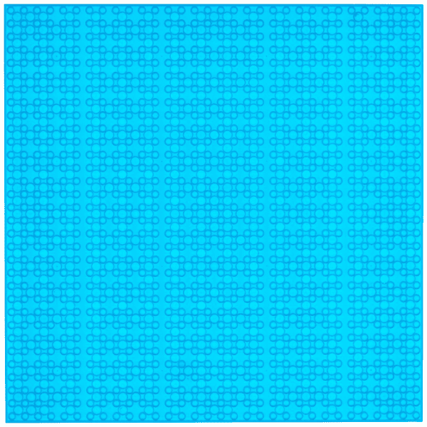 Open Bricks rakennuslevy 32 x 32 läpinäkyvä sininen