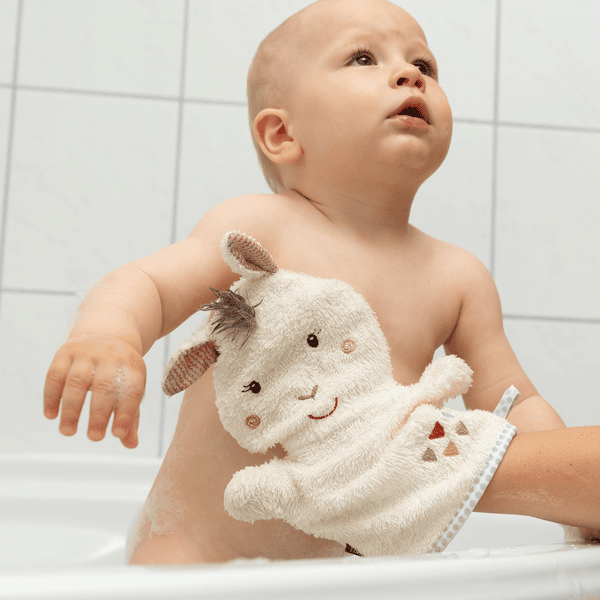 Gant de toilettes - Bebe enfant -Animaux -Synthetique -19x10cm
