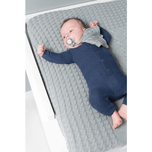 Achtervoegsel voorzien kiespijn baby's only Verzorgingskussenhoes Kabel grijs 75x85 cm | pinkorblue.nl