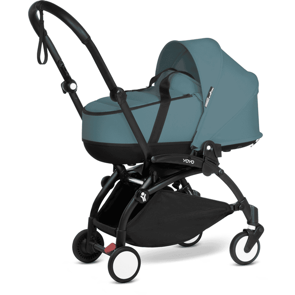 BABYZEN Kinderwagen YOYO2 0+ Black mit Liegewanne Aqua