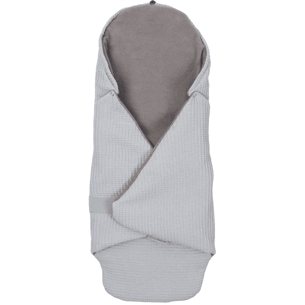 ULLENBOOM Couverture bébé enveloppante piqué gaufré gris 98x98 cm