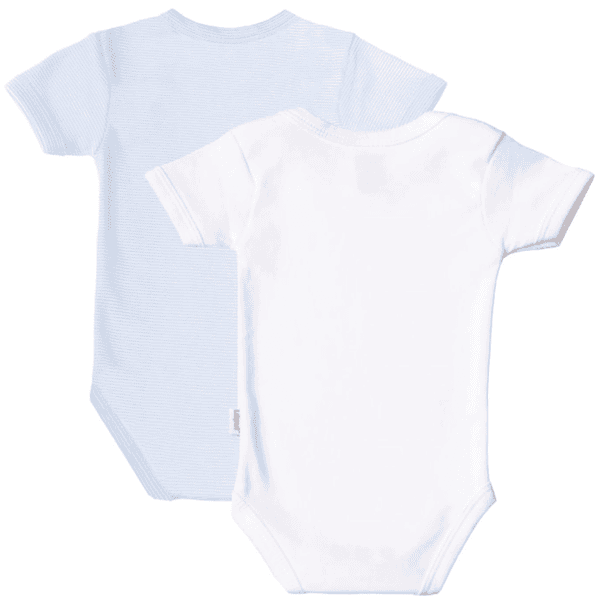Liliput Baby-Body (Set, 2-tlg.) weiß geringelt, Wunschkind hellblau
