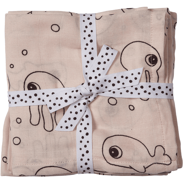 Done by Deer™ Lange enfant Sea Friends poudré 70x70 cm lot de 2