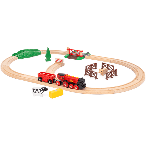 BRIO® WORLD Kit de train de la ferme Lola rouge