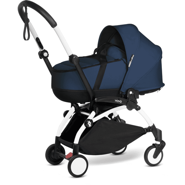 BABYZEN Kinderwagen YOYO2 0+ White mit Liegewanne Navy Blue