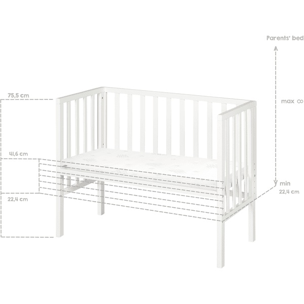 Fillikid convertible bedside crib vario 2 in clearance 1