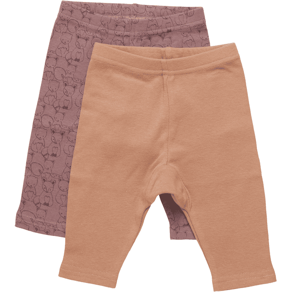 pippi Leggings 2-pakning Burlwood