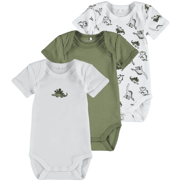 name it Body 3-pack Loden Green Dino