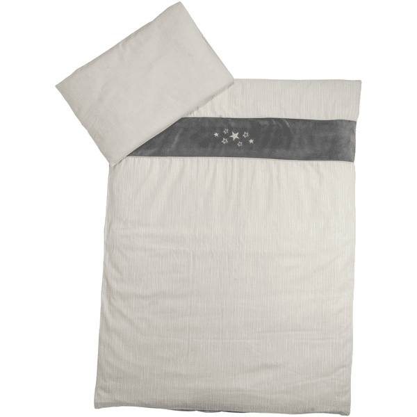 Be Be 's Collection Bed Linen Star Grey 100 x 135 cm