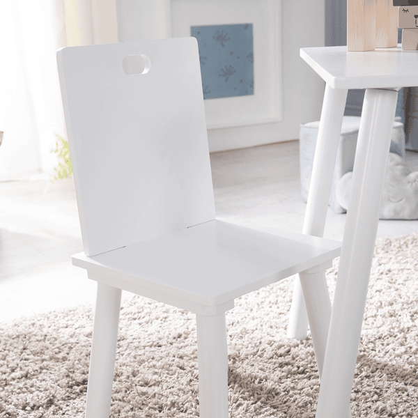 roba Set tavolo, 2 sedie per bambini, In legno laccato, Bianco