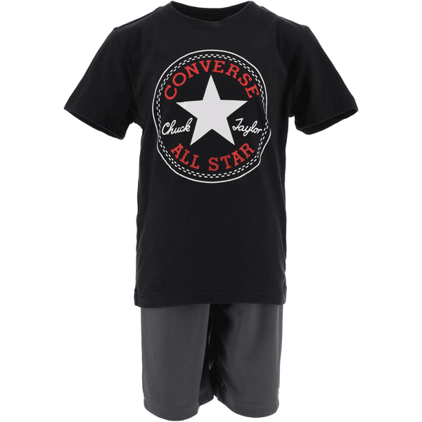 Converse Set T-Shirt und kurze Hose schwarz/grau