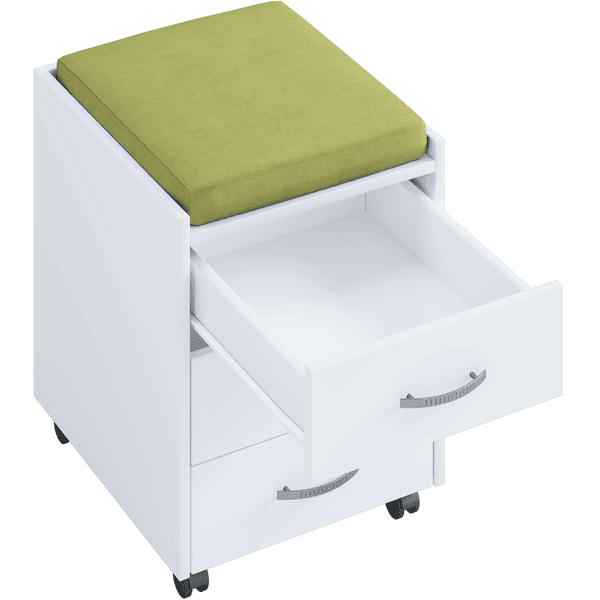 nonjoo. Rollcontainer-Set Qubik Pro-white Grün