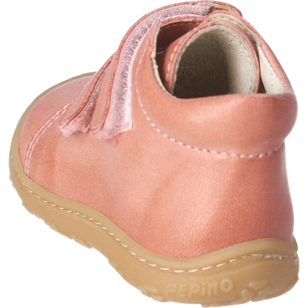 Pepino Chaussures basses enfant scratch Chrisy rose largeur