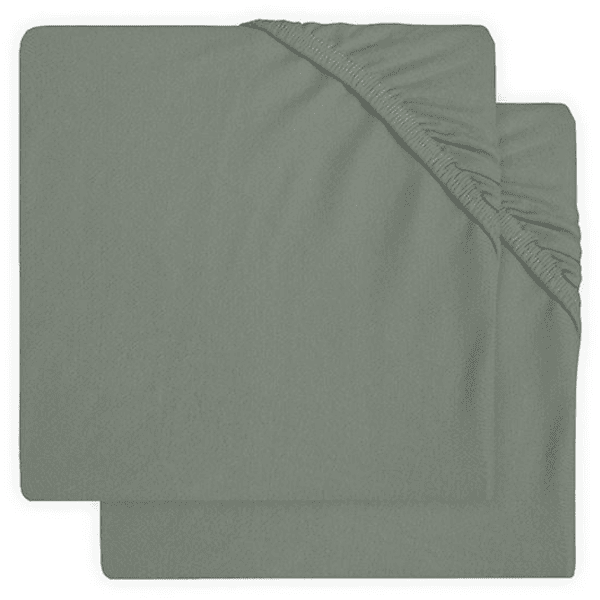 jollein Jersey Spannbettlaken 2er-Pack ash green 60x120 cm