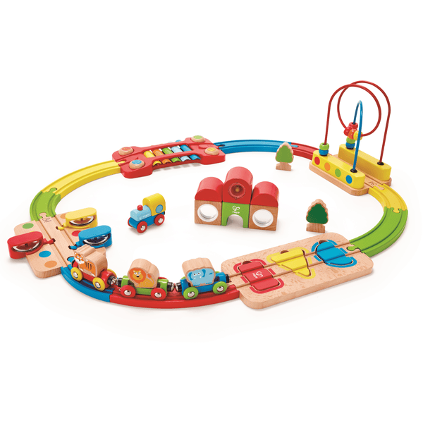 Hape Holzeisenbahn Regenbogen-Puzzle-Eisenbahnset