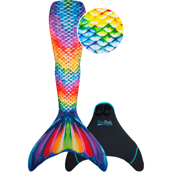 XTREM Toys and Sports Cola de sirena para niña FIN FUN Mermaidens Original Adult XS Rainbow Reef