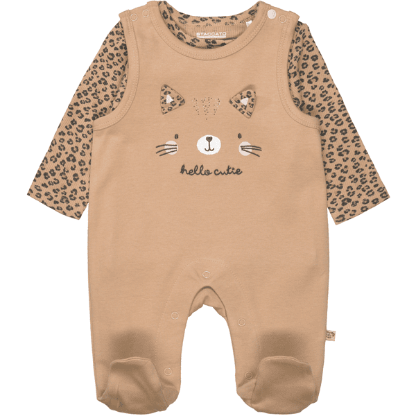  STACCATO  Romper+koszula miękka camelowa 