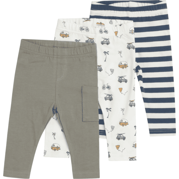 Hust &amp; Claire Leggings 3-pakke Luke Ivory