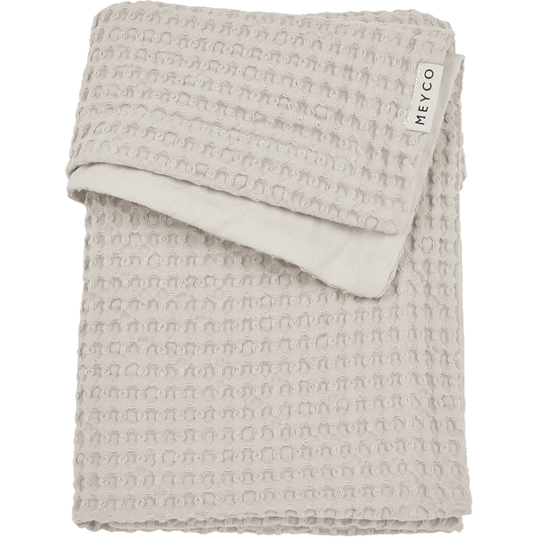 MEYCO Cotton Babytæppe Waffle greige 100 x 150 cm