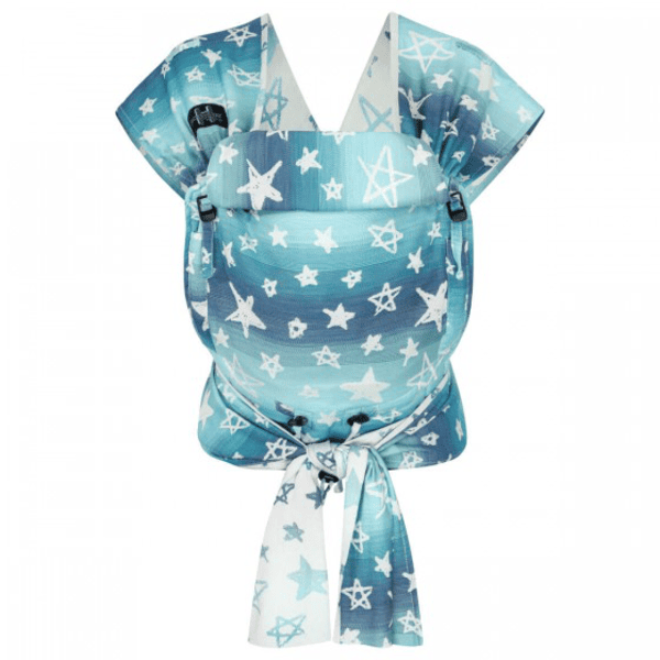 Hoppediz Babydraagzak Hop-Tye Buckle Jacquard Singapore Blue