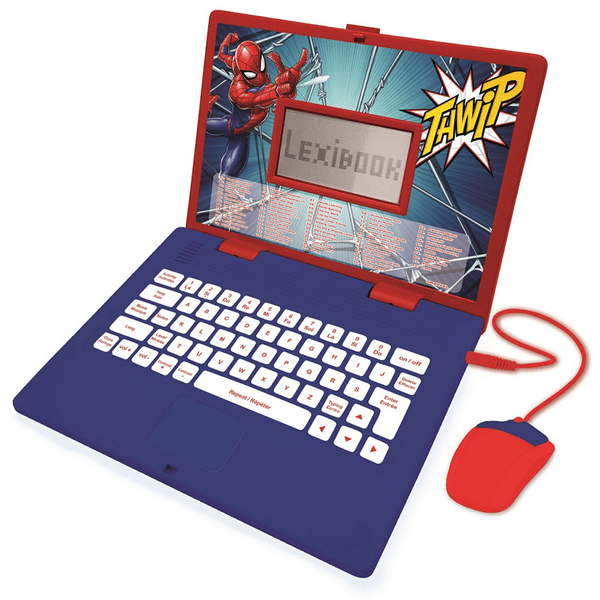 LEXIBOOK Spiderman Zweisprachiger Lernlaptop