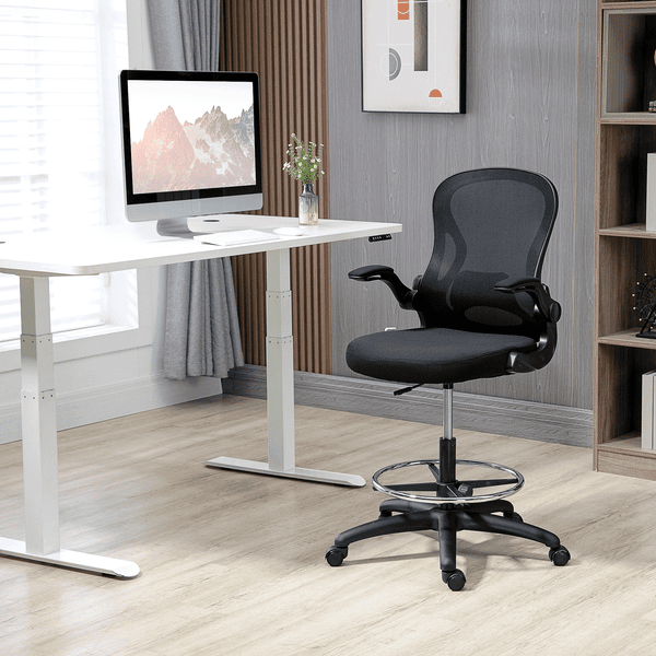 Vinsetto Bürostuhl ideal für Sitz und Stehplätze mit Armlehnen