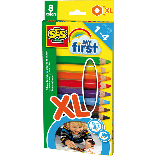 SES Creative® My first - Crayons de couleur enfant épais XL