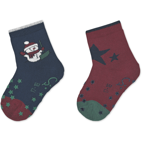 Sterntaler Ponožky ABS Vánoční dvojbalení marine 