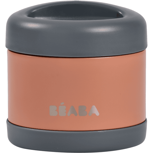 BEABA® contenitore per porzioni in acciaio inox grigio minerale/terracotta beige 500 ml