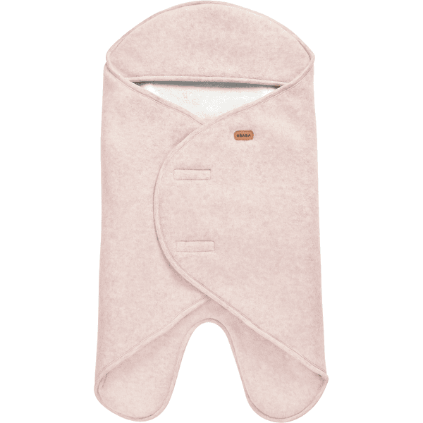 BEABA  Dětská deka Baby nomad e Dvojitý fleece pudrově růžový bílý 0 - 