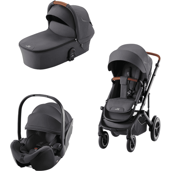 Britax Römer 3 in 1 Kinderwagen Smile 5Z Babyschale 5Z2 Midnight Grey 