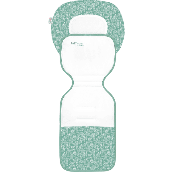 odenwälder Cuscino per passeggino Babycool ergo white leaves profondo forest 