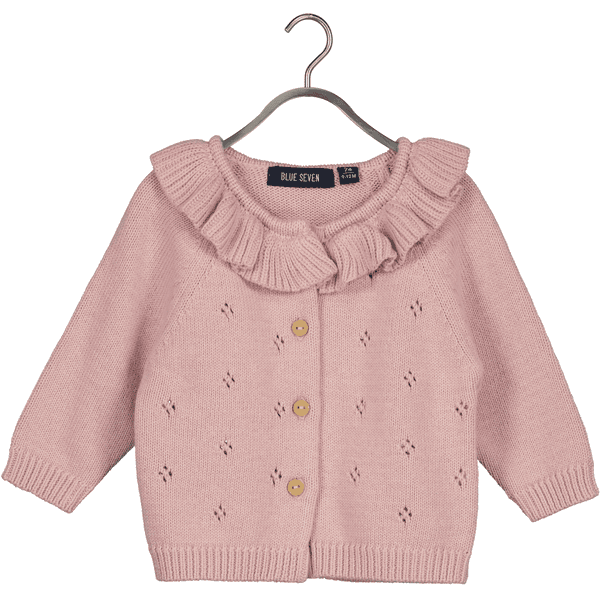 BLUE SEVEN Veste en tricot mauve