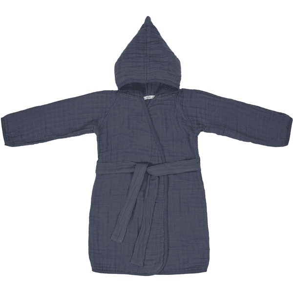 LÄSSIG Bademantel Musselin navy