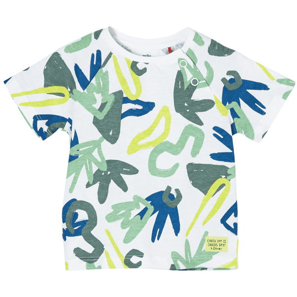 s. Olive r T-shirt med Print 