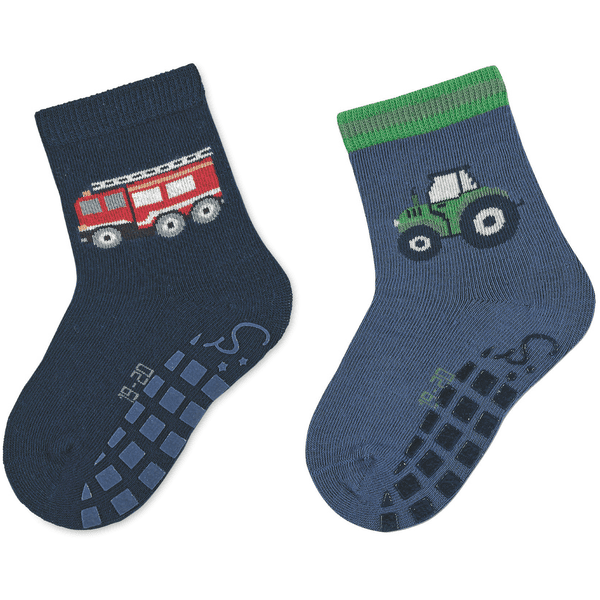 Sterntaler Chaussettes ABS double pack pompiers marine 