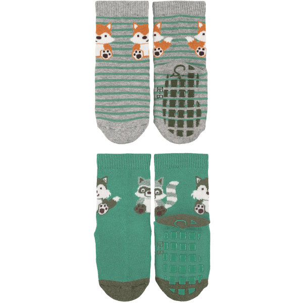 Sterntaler Chaussettes ABS double pack renard et animal de la