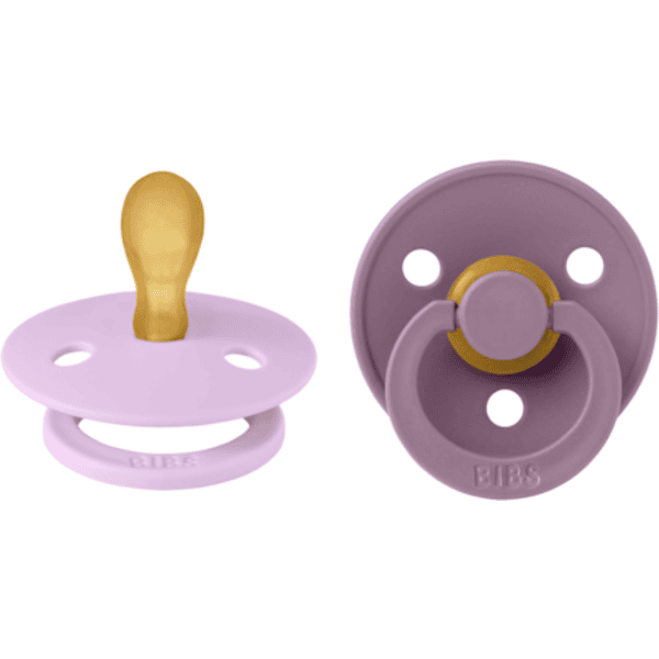 BIBS® Schnuller Colour Symmetrischer Sauger Violet Sky/Mauve 0-6 Monate, 2 Stk.