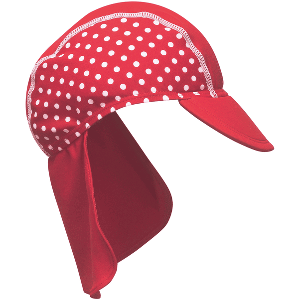 Playshoes UV-Schutz Schirmmütze mit Nackenschutz Punkte rot
