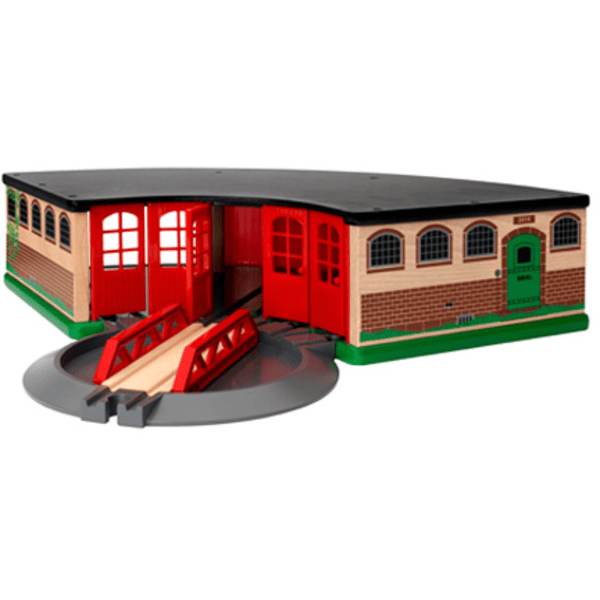 BRIO® WORLD Großer Ringlokschuppen