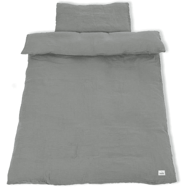 Pinolino Musliininen vuodevaatteet 100 x 135 cm harmaa