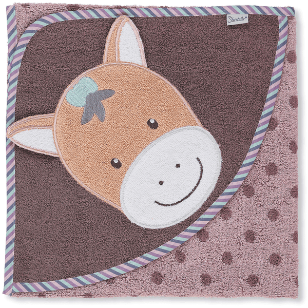 Sterntaler Cape de bain enfant Pauline le poney violet clair