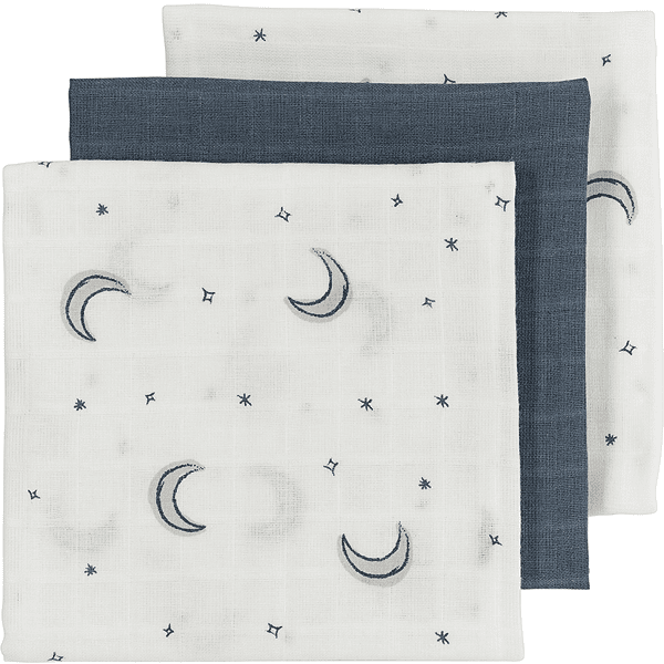 MEYCO Gasbindor 3-pack Moon - Indigo - 70 x 70 cm