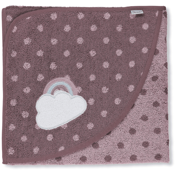 Sterntaler Asciugamano da bagno con cappuccio Pauline viola chiaro 100 x 100 cm
