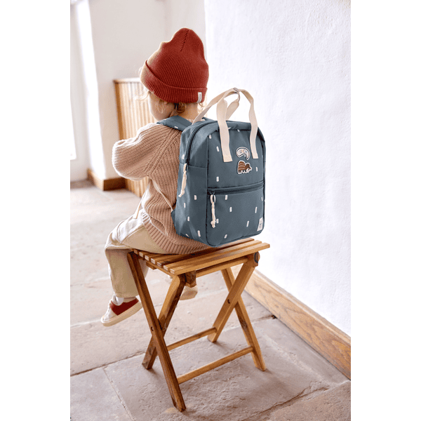 LÄSSIG Mini Square Backpack Happy Prints midnight blue