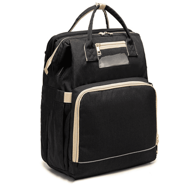 Stella Bag Sac à langer dos transformable lit Basic noir