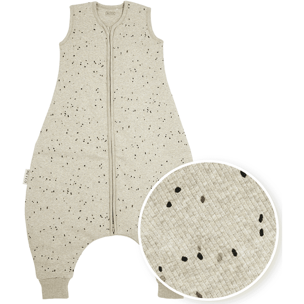 MEYCO Surpyjama bébé hiver Rib Mini Spot Sand Melange